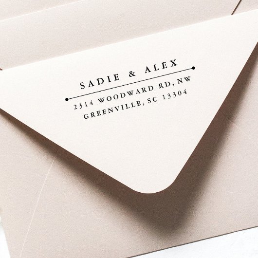 自己インク差出人住所スタンプ「クラシック」 セルフインキングスタンプ