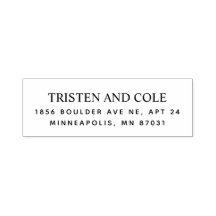 自己インク差出人住所スタンプ