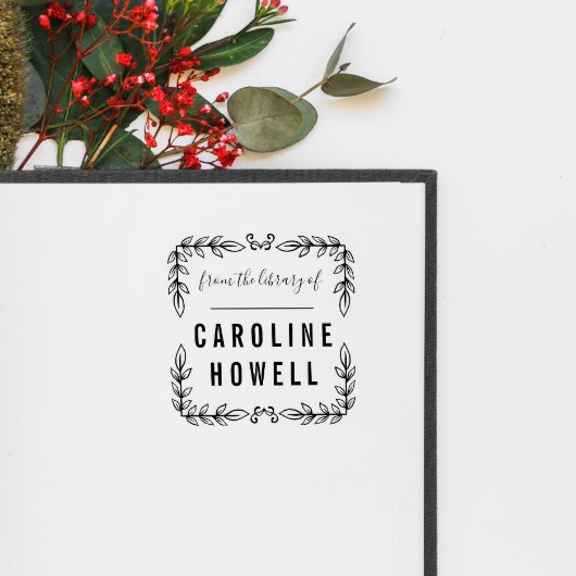 自己エレガントシンプル内の図書室の セルフインキングスタンプ