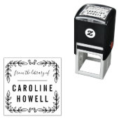 自己エレガントシンプル内の図書室の セルフインキングスタンプ (インサイチュ)