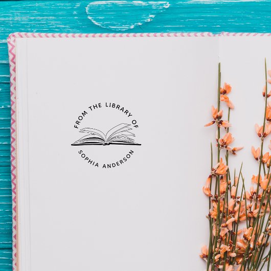 自己エレガント入図書館の名前をカスタムする セルフインキングスタンプ