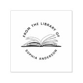 自己エレガント入図書館の名前をカスタムする セルフインキングスタンプ (デザイン)