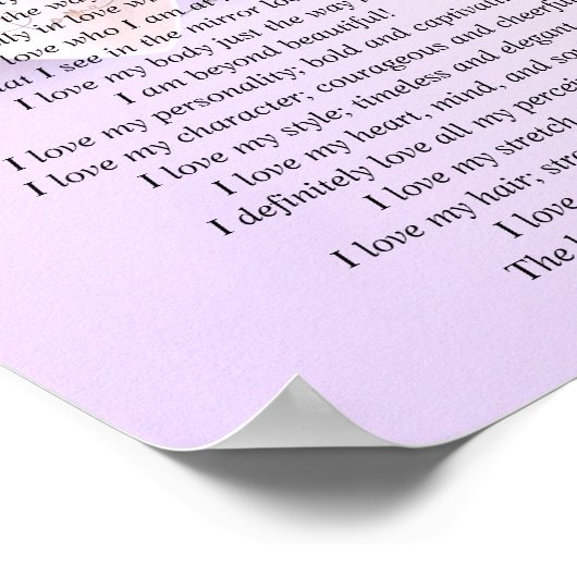 自己カスタム愛の主張のポスター ポスター (角)