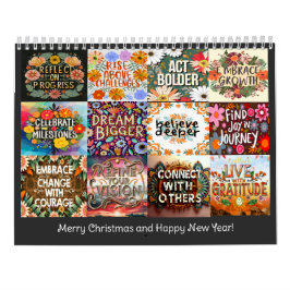 自己ゴール引用文クラシックBOHOをテーマにした年 カレンダー