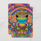 自己サイケデリック信頼のためのカエルの自信 出欠カード (正面/裏面)