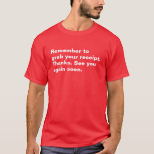 自己チェックアウトのワイシャツ Tシャツ