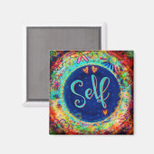 自己ハートかわいらしフローラカラフル検査 マグネット (正面/裏面)