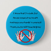 自己ボタンに手を保って下さい (BC) 缶バッジ (正面)