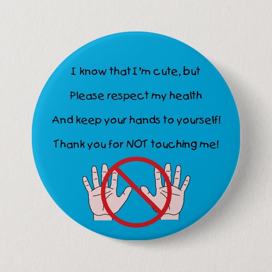 自己ボタンに手を保って下さい (BC) 缶バッジ (正面)