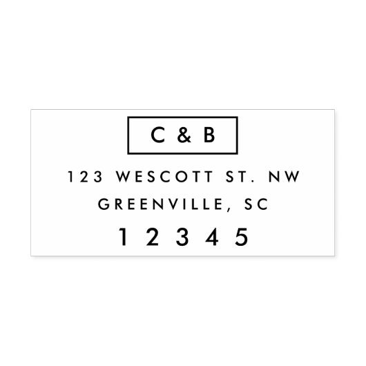 自己モダン差出人住所スタンプ セルフインキングスタンプ (デザイン)