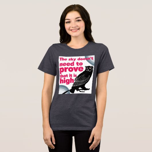 自己価値の引用文：自分自身を証明する必要はない トライブレンドＴシャツ (正面全面)