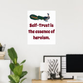 自己信頼はヒロイズムの本質 – 自信 ポスター (ホームオフィス)