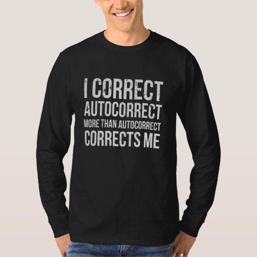 自己修正の皮肉な携帯電話のジョーク Tシャツ (正面)