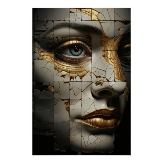 自己光沢フラグメント ポスター (正面)