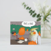 自己分離おもしろいコックタイルホーム検疫 ポストカード (スタンド正面)