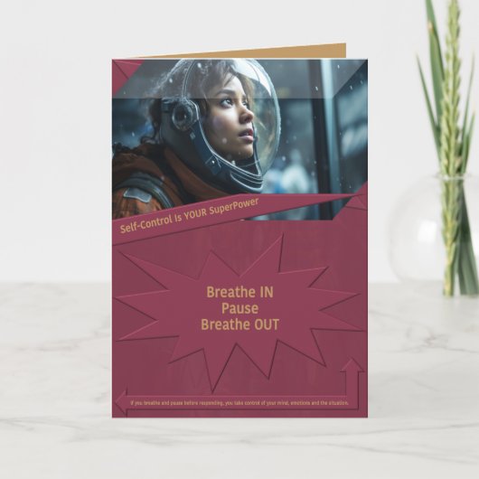 自己制御がスーパーパワー サンキューカード (正面)