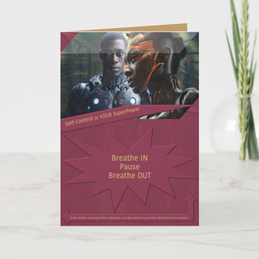 自己制御がスーパーパワー サンキューカード (正面)