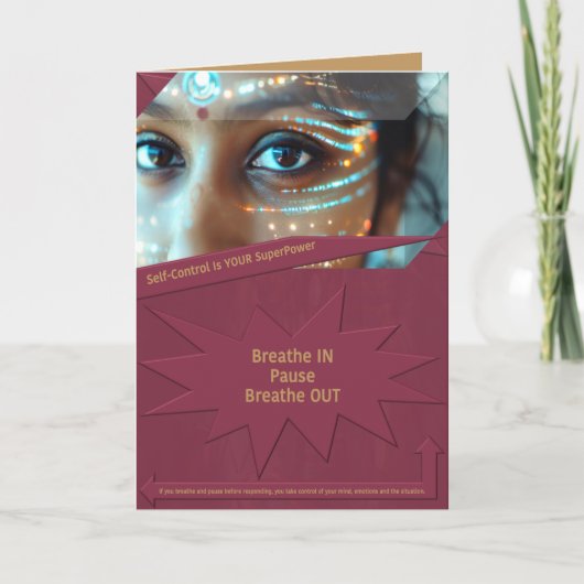 自己制御がスーパーパワー サンキューカード (正面)