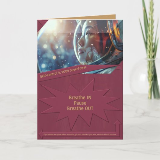 自己制御がスーパーパワー サンキューカード (正面)