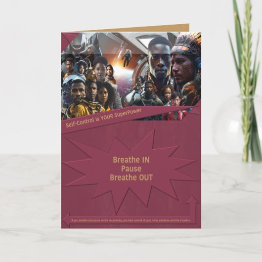 自己制御がスーパーパワー サンキューカード (正面)