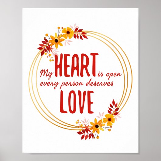 自己前向き愛と成功のためのバイブことわざ ポスター (正面)