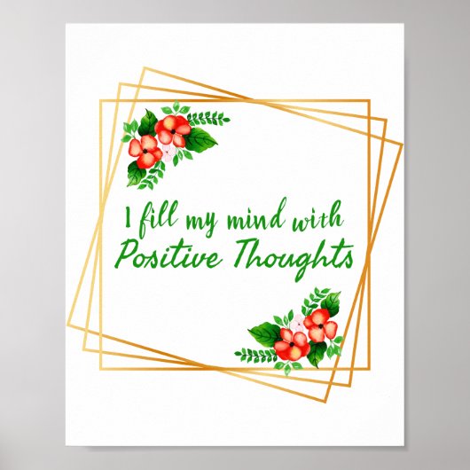 自己前向き愛と成功のための肯定 ポスター (正面)