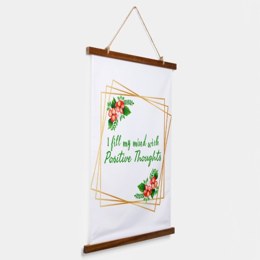 自己前向き愛と成功のための肯定 吊り下げ型タペストリー (傾斜あり)