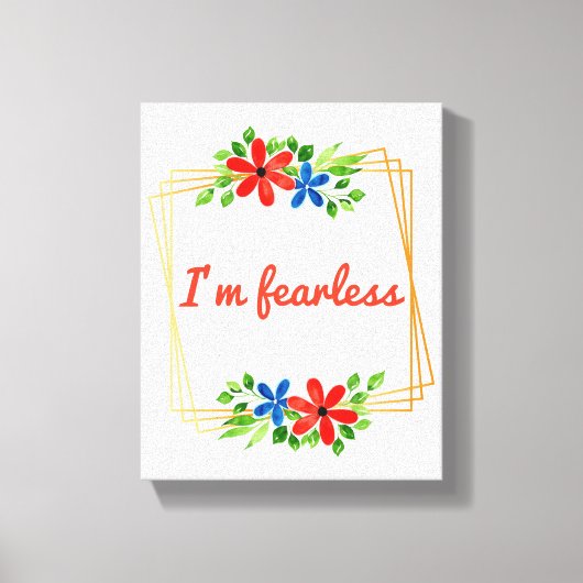 自己前向き愛と自己の肯定気に キャンバスプリント (正面)