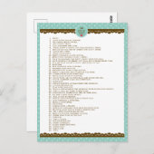 自己動機気に付けターコイズ水玉模様 ポストカード (正面/裏面)