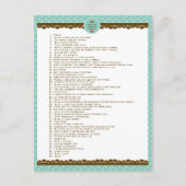 自己動機気に付けターコイズ水玉模様 ポストカード (正面)