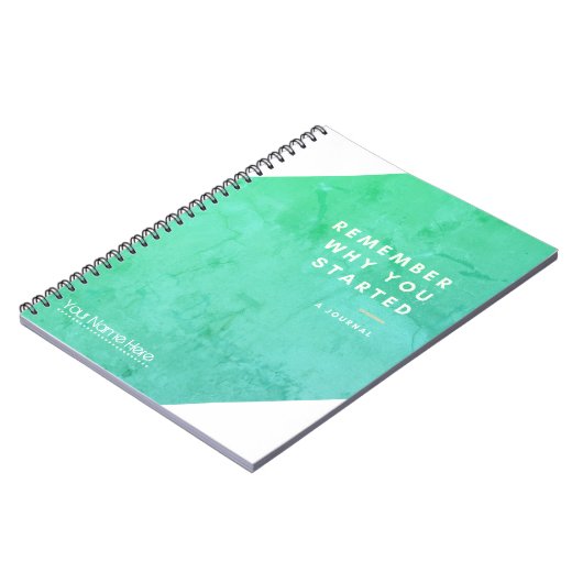 自己反射ジャーナルを開始した理由を記憶する ノートブック (左側)