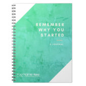 自己反射ジャーナルを開始した理由を記憶する ノートブック (正面)