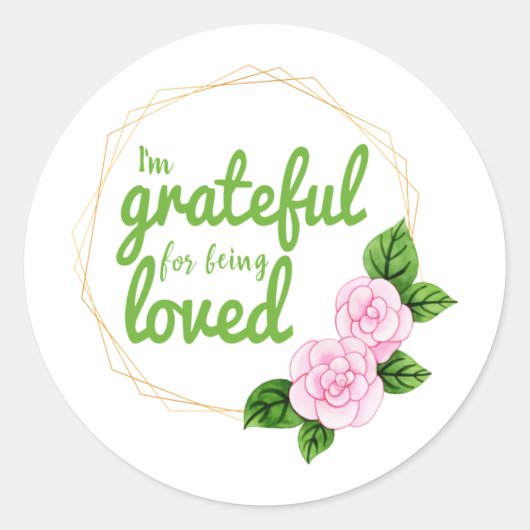 自己受前向き容のための良い振動引用文 ラウンドシール (正面)