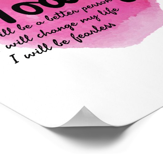 自己受容やる気を起こさせる感 ポスター (角)