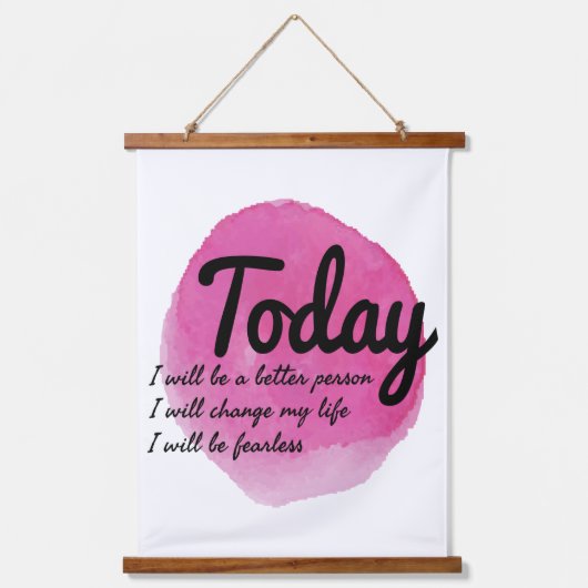 自己受容やる気を起こさせる感 吊り下げ型タペストリー (正面)