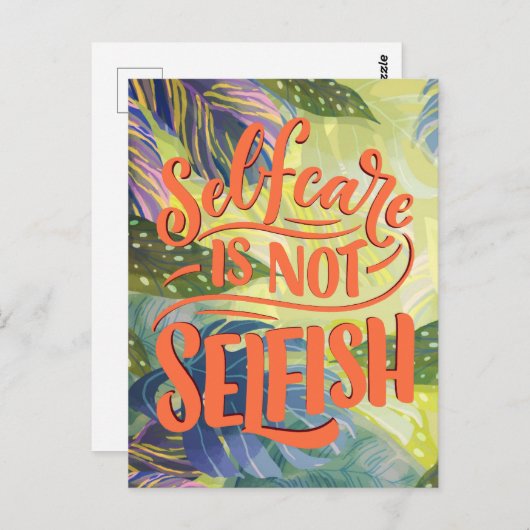 自己啓発は利己的ではない、引用文 ポストカード (正面/裏面)