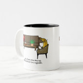 自己喪失、トマトは精神科医に会います ツートーンマグカップ (正面左)