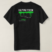自己定気に義T型 – ユニセックス黒 Tシャツ (デザイン裏面)