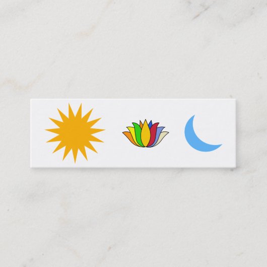 自己実現ヨガシンボル スキニー名刺 (正面)