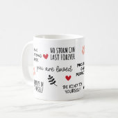 自己愛とインスピレーションマグ コーヒーマグカップ (正面左)