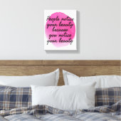 自己愛と自己愛のための良いことわざ気に キャンバスプリント (インサイチュ (寝室))
