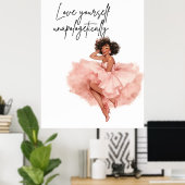 自己愛やる気を起こさせる引用文肯定 ポスター (ホームオフィス)