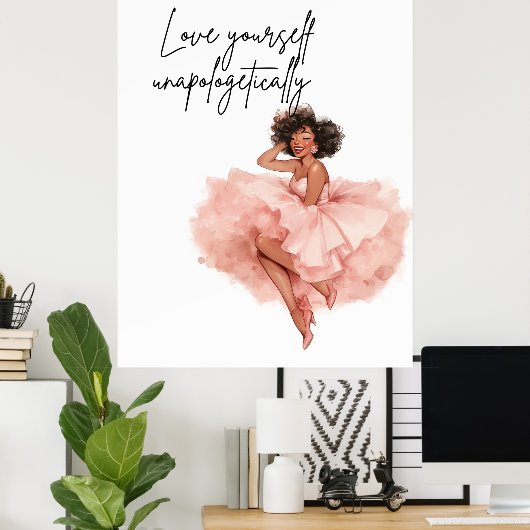 自己愛やる気を起こさせる引用文肯定 ポスター (ホームオフィス)