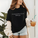 自己愛をモダンおもしろい過小評価 トライブレンドTシャツ<br><div class="desc">私を過小評価モダン自愛Women's T-shirtは白い手のスクリプトの中でおもしろいの文字「おもしろいになる私を過小評価すモダンる」を特徴とする。Evco Studio www.zazzle.com/store/evcostudioによって作成</div>