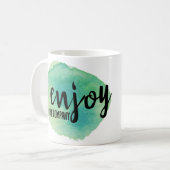 自己愛前向きことわざ自己気に コーヒーマグカップ (正面左)