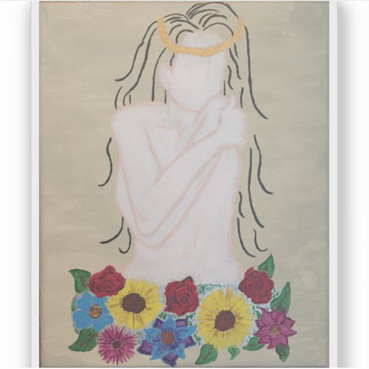 「自己愛」ウォーターボトルシール シール (正面)