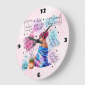 自己愛 ラージ壁時計 (傾斜)