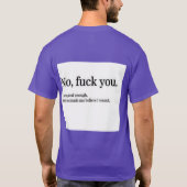 自己愛 Tシャツ (裏面)