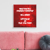 自己感動的尊重タイポグラフィ引用文 キャンバスプリント (インサイチュ (リビング))