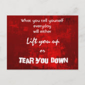 自己感動的尊重タイポグラフィ引用文 ポストカード (正面)